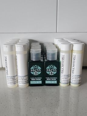 Paul Mitchell Shampoo & Conditioner & Earth Ylang-Palmarosa Body Wash For Travel